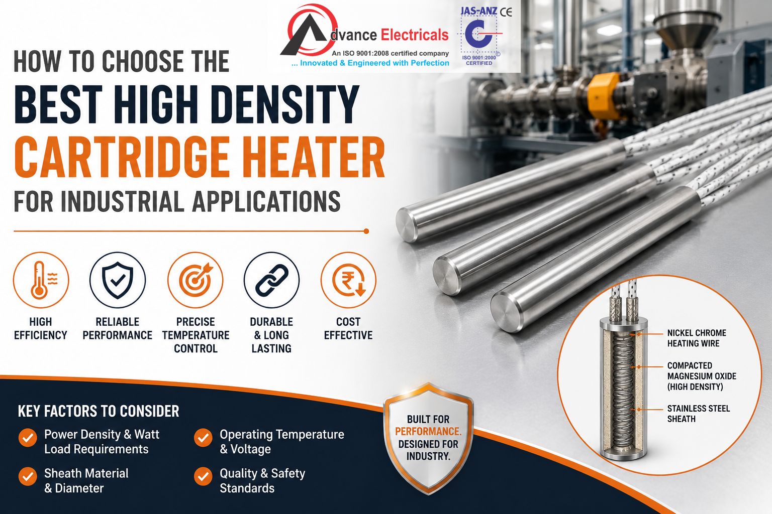 High Density Cartridge Heater Manufacturers